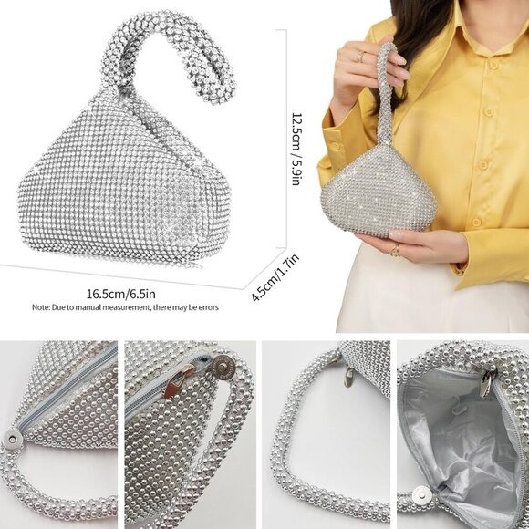 Rhinestone Jewelry Set for Women Wedding Bridal Clear Crystals Jewelry Gift - Picture 2 of 7